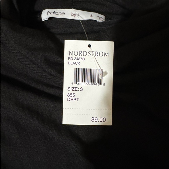 NWT FRAICHE BY J Ruched Turtleneck Long Sleeve Mini Dress Size Small - Picture 7 of 7